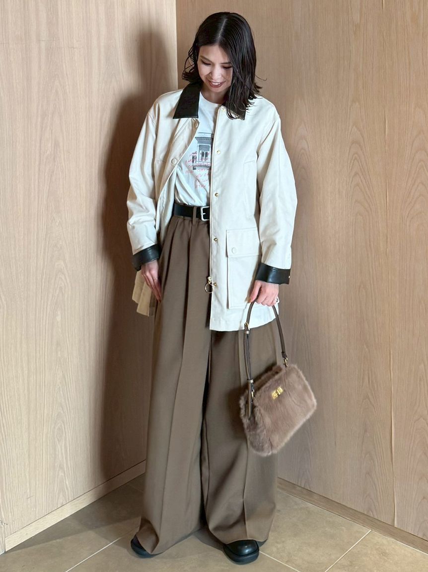 Mila Owen「2タックワイドパンツ」|チノ|