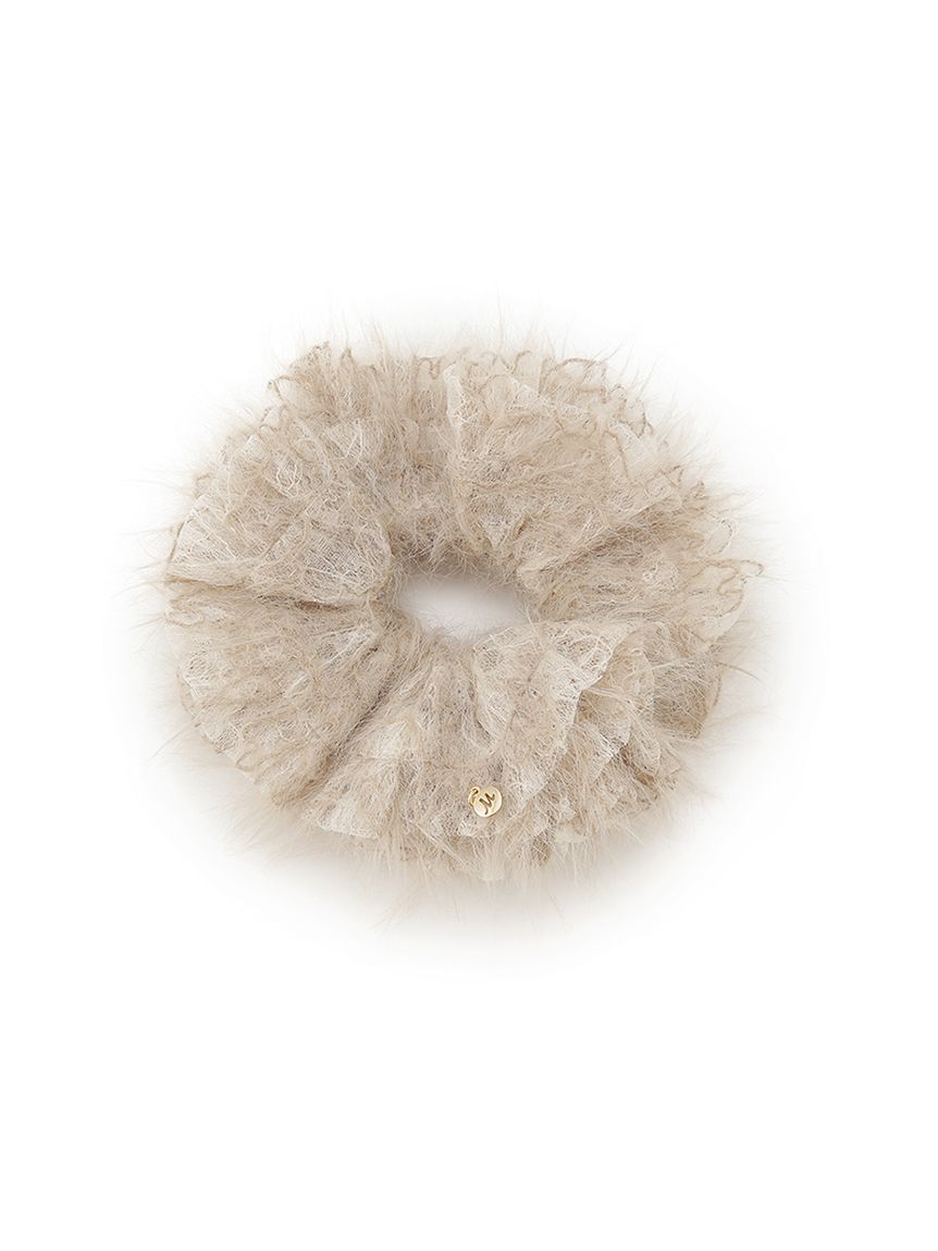 Mila Owen「フェザーボリュームシュシュ」|ヘアバンド|BEG