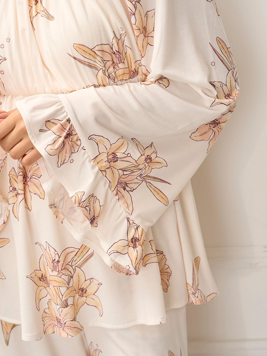 gelato pique「【MUCHA】リリー柄カップインプルオーバー」|ルームウェア|