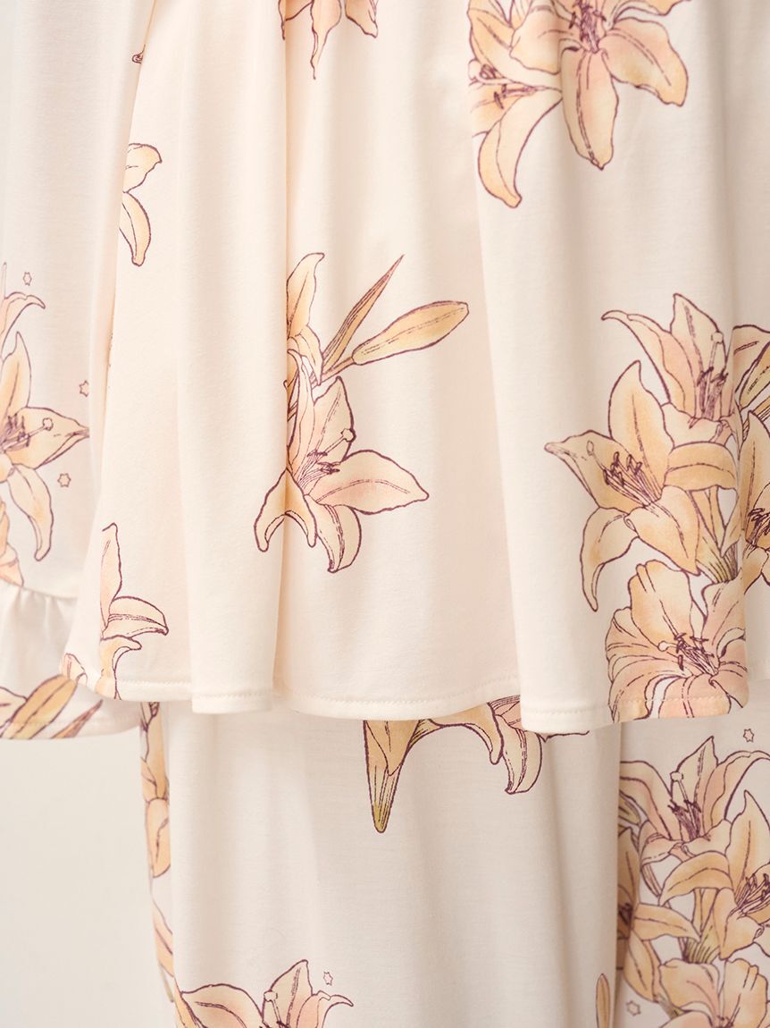 gelato pique「【MUCHA】リリー柄カップインプルオーバー」|ルームウェア|