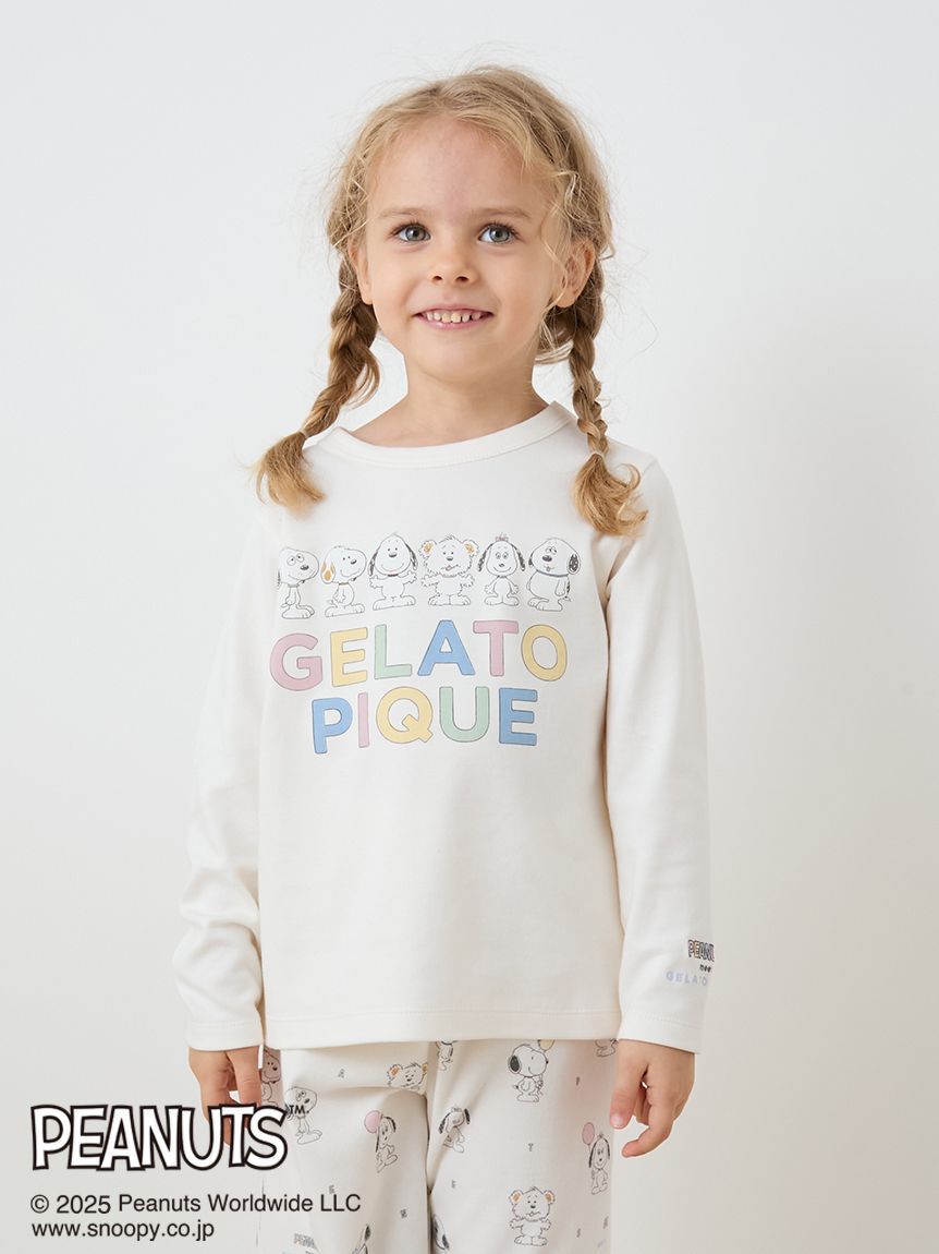 GELATO PIQUE KIDS & BABY「【PEANUTS PUPPIES】【KIDS】ワンポイントロンT」|ルームウェア|OWHT