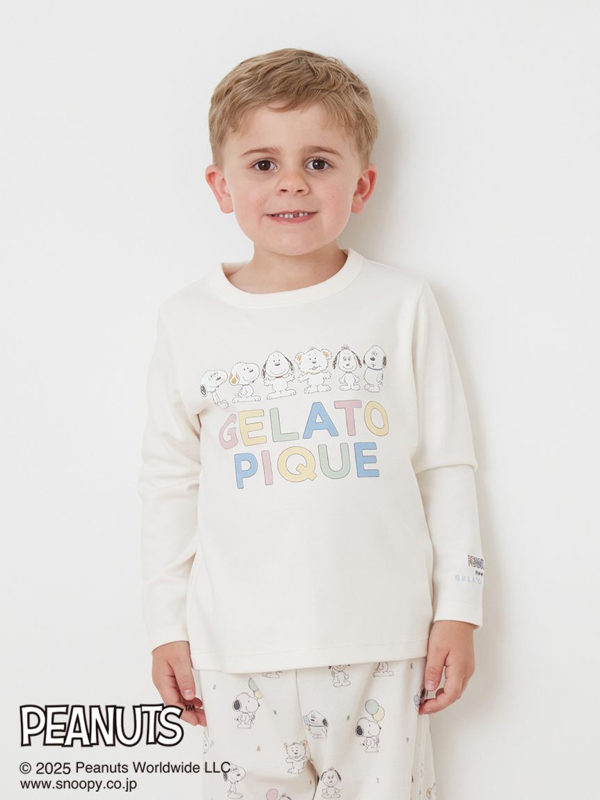 GELATO PIQUE KIDS & BABY「【PEANUTS PUPPIES】【KIDS】ワンポイントロンT」|ルームウェア|