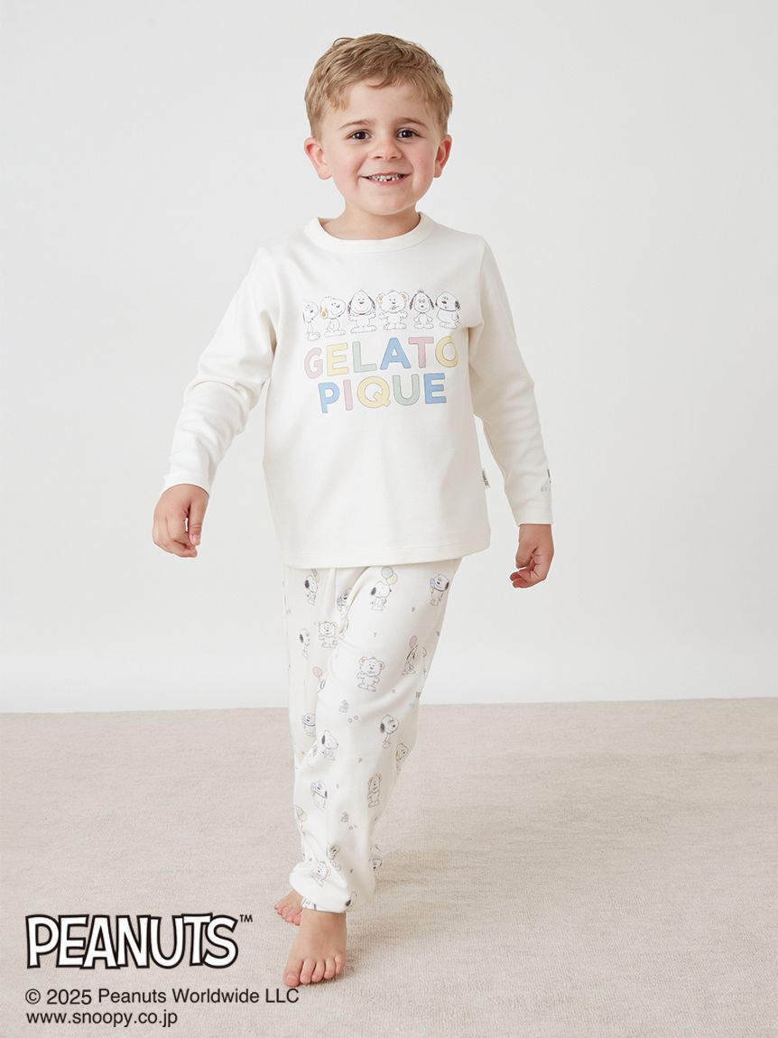 GELATO PIQUE KIDS & BABY「【PEANUTS PUPPIES】【KIDS】ワンポイントロンT」|ルームウェア|