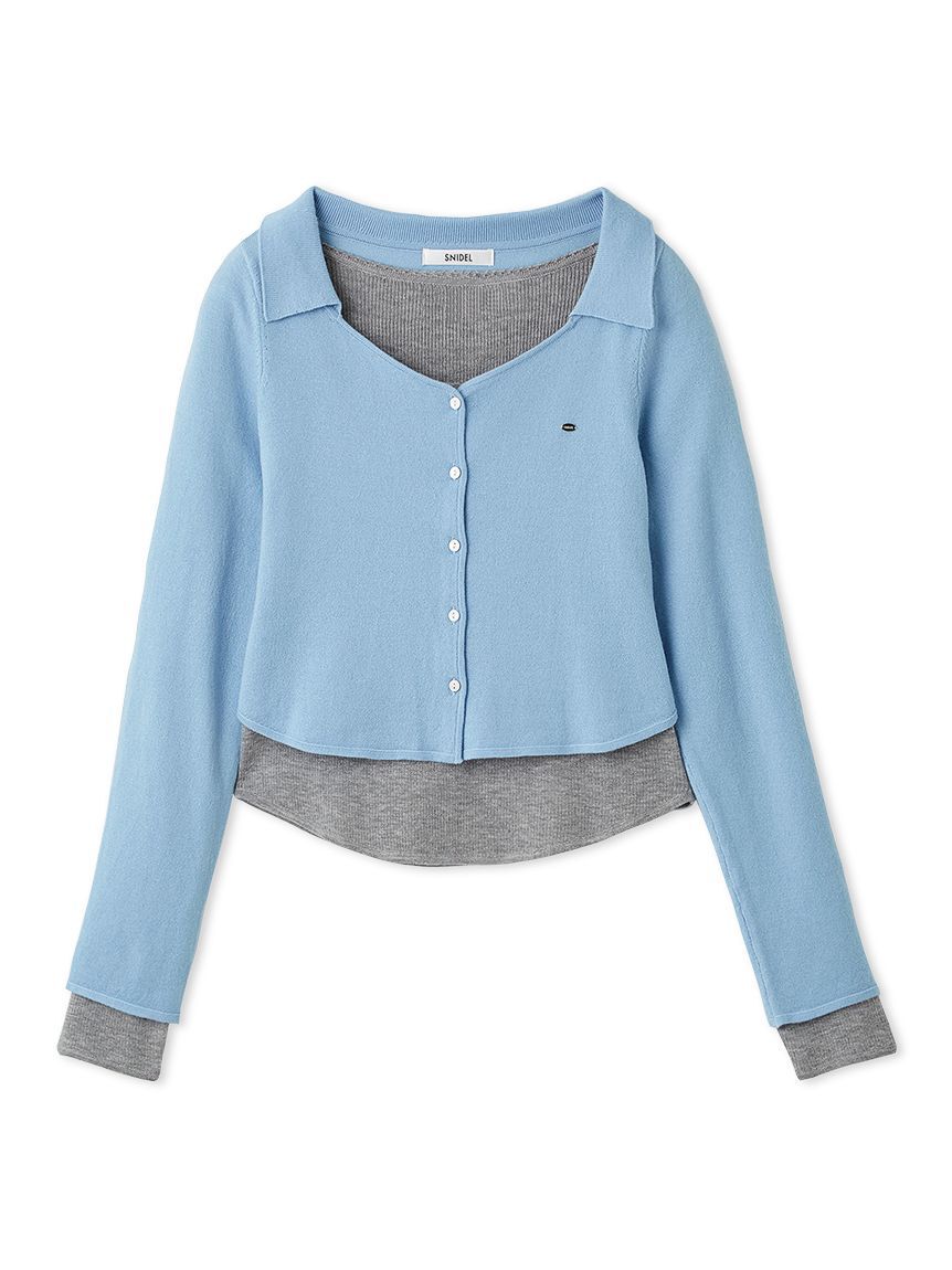 SNIDEL「Sustainableレイヤードニットプルオーバー」|ニット・セーター|