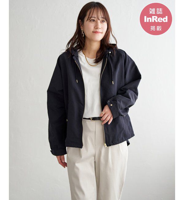 ikka「撥水花粉リリース2WAYマウンテンパーカー」|ブルゾン・スタジャン|ネイビーブルー