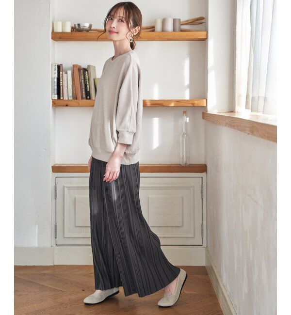 ikka「カットプリーツワイドパンツ【親子コーデ】」|その他|