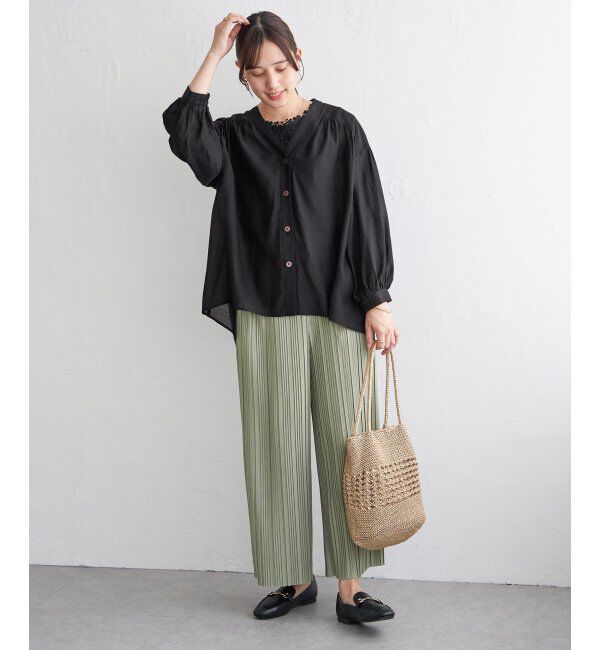 ikka「カットプリーツワイドパンツ【親子コーデ】」|その他|