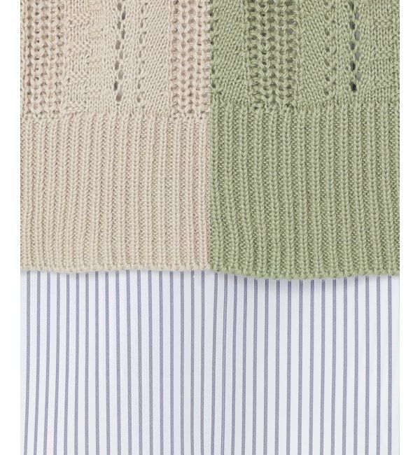 ikka「【2点セット】ニットベストブラウスセット」|ニット・セーター|