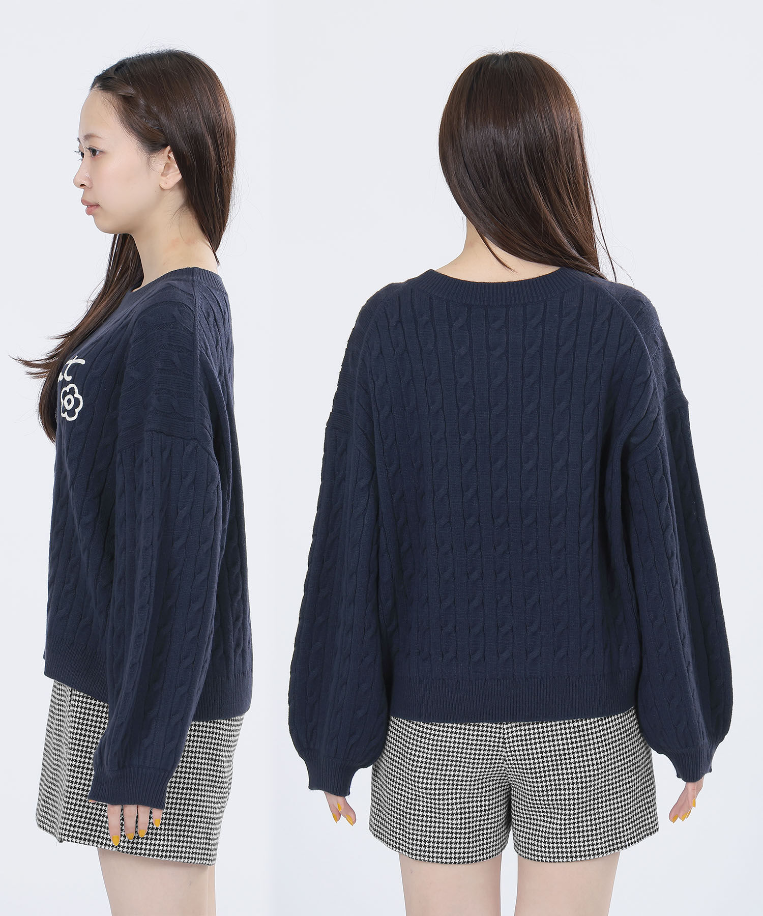 MARY QUANT「サインロゴケーブル プルオーバー」|カーディガン|