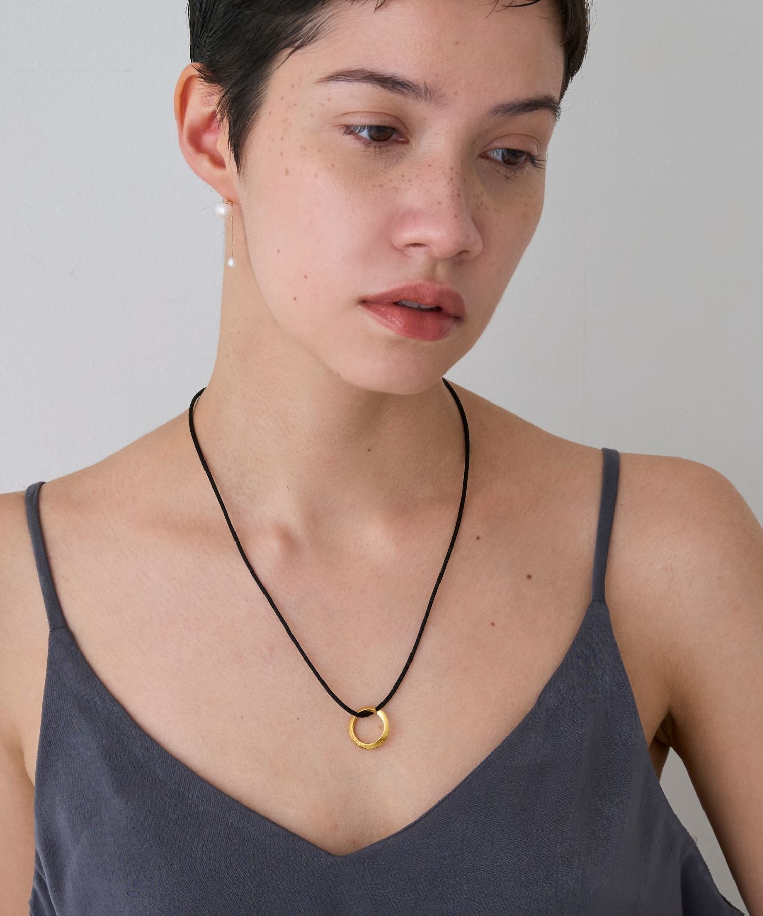 JUPITER「【SV】リングモチーフコードネックレス　ゴールド」|ネックレス|