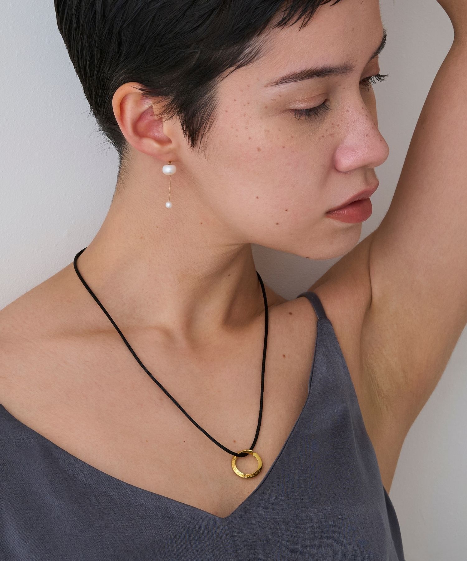 JUPITER「【SV】リングモチーフコードネックレス　ゴールド」|ネックレス|