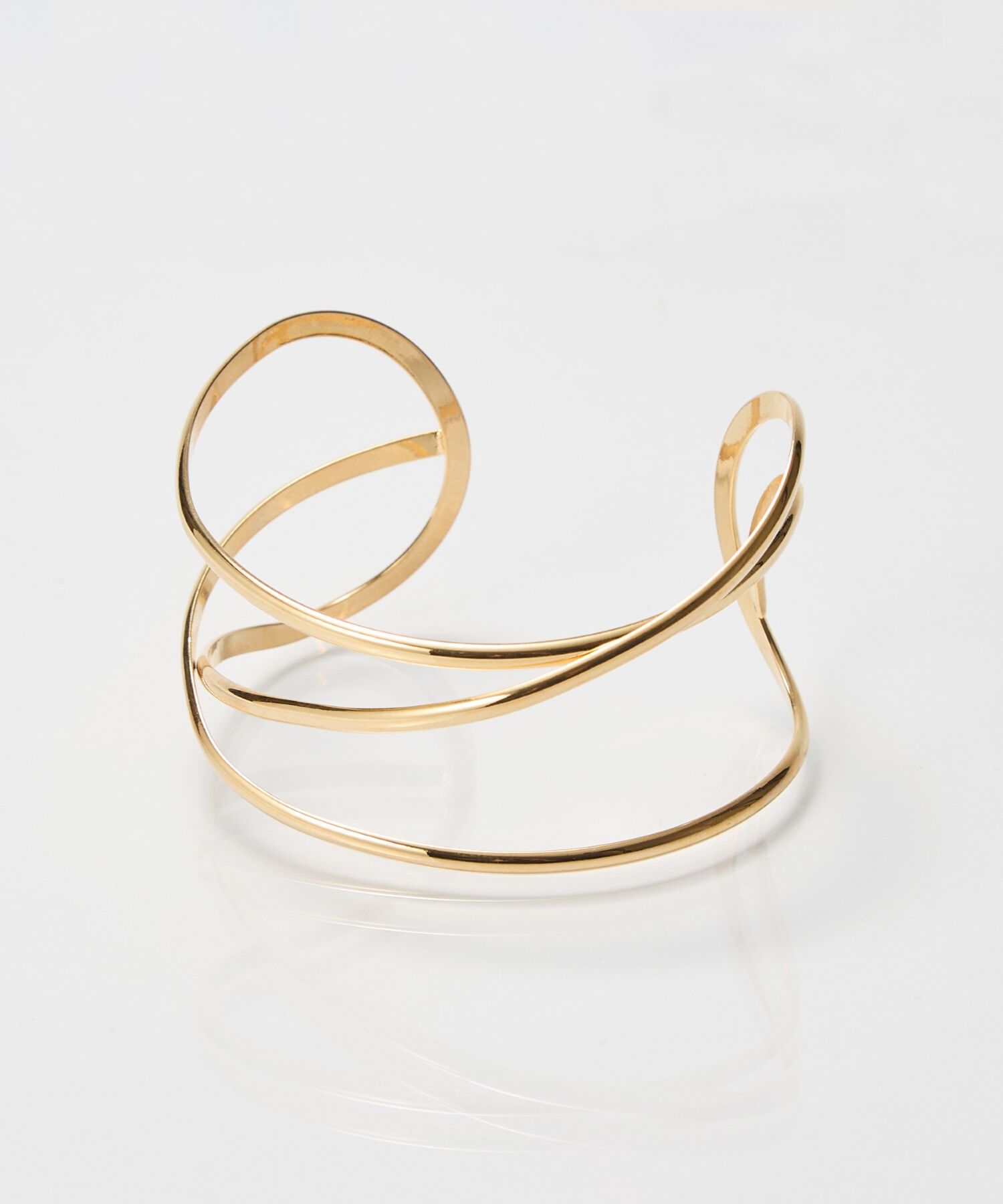 Phoebe「ニュアンスラインワイドカフバングル ゴールド」|ブレスレット・バングル|