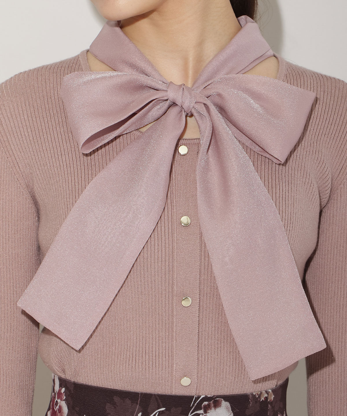 WILLSELECTION「シアーリボンニット」|ニット・セーター|