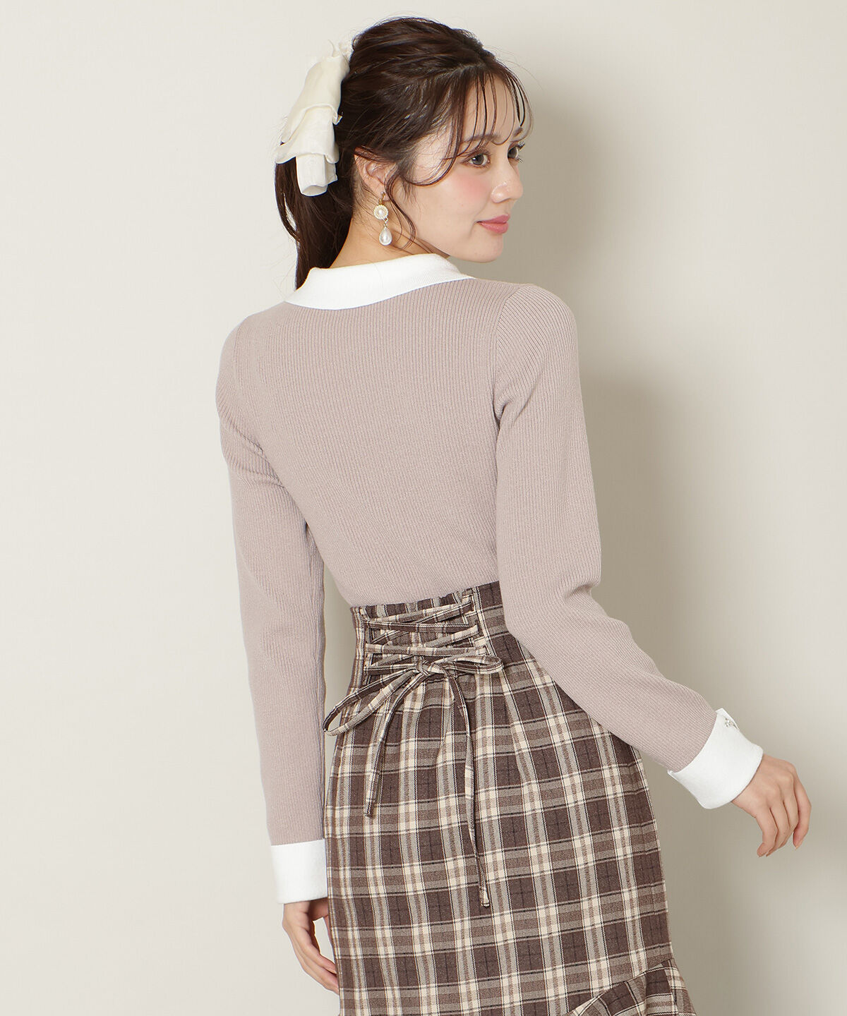 WILLSELECTION「ポロカラーリブニット」|ニット・セーター|