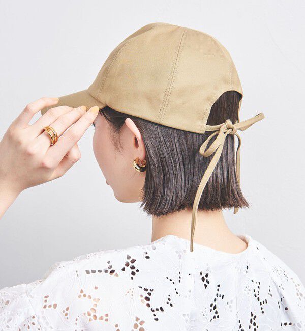 UNITED ARROWS「コットン バックリボン キャップ UV」|キャップ・キャスケット|