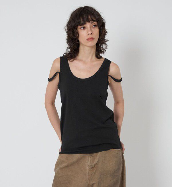 ASTRAET「＜ASTRAET＞フライス スリット タンクトップ」|タンクトップ|BLACK