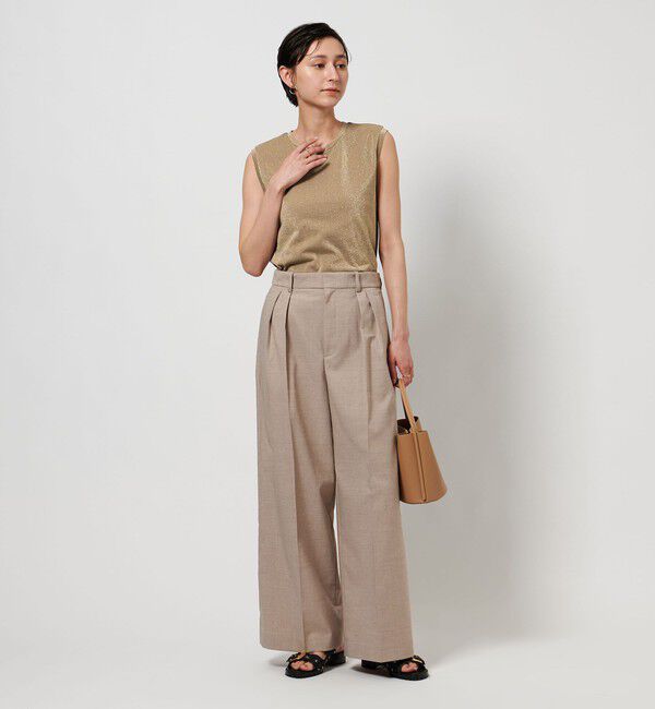 UNITED ARROWS「ラメ ノースリーブ カットソー」|Tシャツ・カットソー|