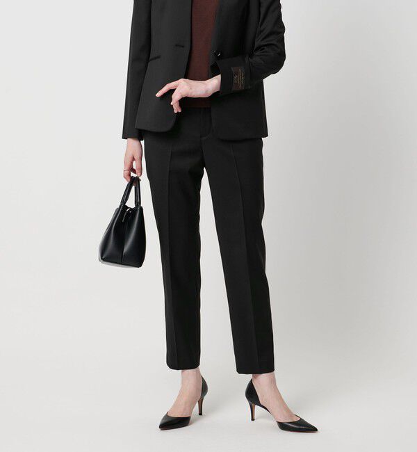 UNITED ARROWS「Vitale Barberis Canonico スリムテーパードパンツ」|スラックス|BLACK