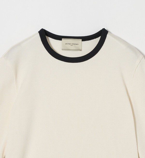 UNITED ARROWS「リブバイカラーパイピング ショートスリーブカットソー」|Tシャツ・カットソー|