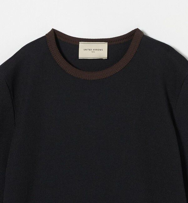 UNITED ARROWS「リブバイカラーパイピング ショートスリーブカットソー」|Tシャツ・カットソー|