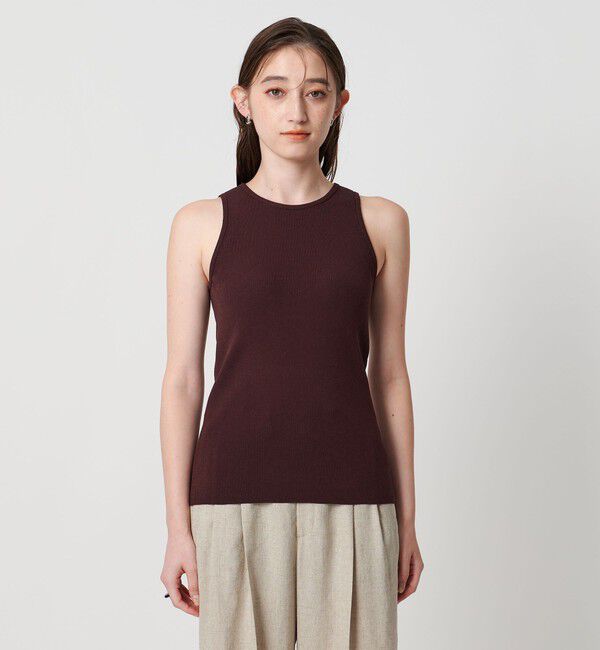 UNITED ARROWS「カップ付き ニットアメリカンスリーブタンクトップ」|タンクトップ|