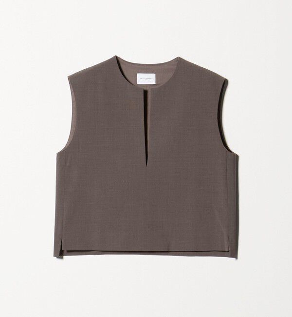UNITED ARROWS「スリット ノーカラー ベスト ‐ウォッシャブル‐」|ベスト・ジレ|