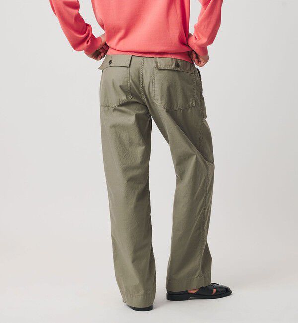 UNITED ARROWS「オーガニックコットン バックサテン ファティーグパンツ」|チノ|