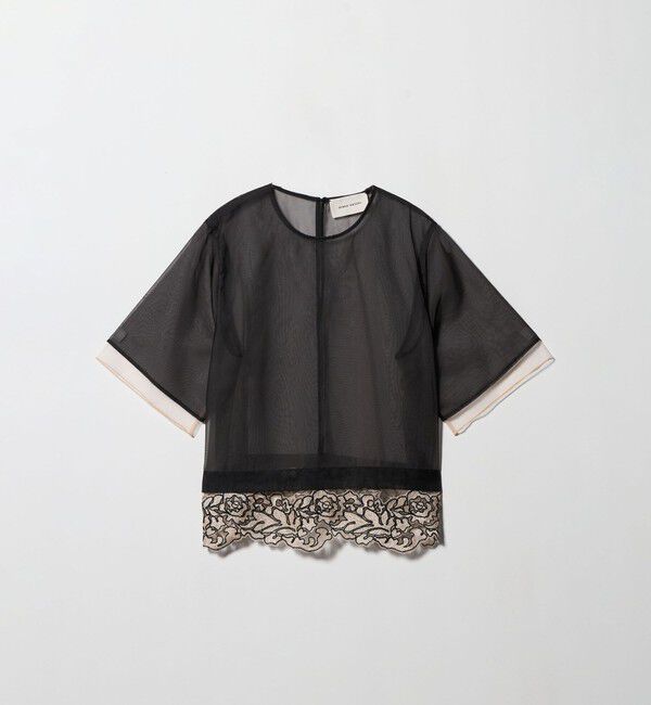 AEWEN MATOPH「＜AEWEN MATOPH＞チュールレースレイヤードブラウス」|シャツ・ブラウス|