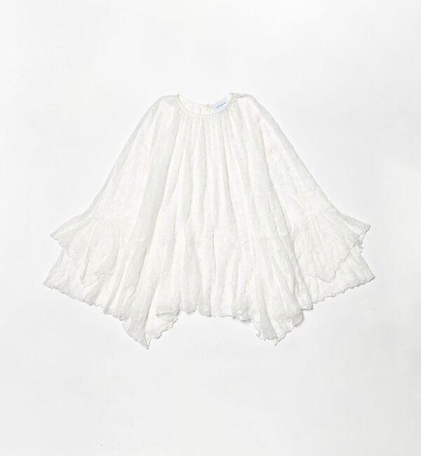 UNITED ARROWS「レース イレギュラー フリル ブラウス」|シャツ・ブラウス|