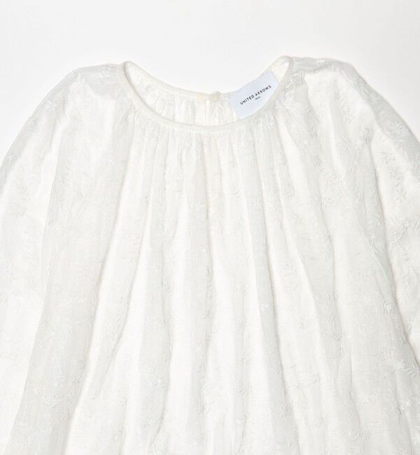 UNITED ARROWS「レース イレギュラー フリル ブラウス」|シャツ・ブラウス|