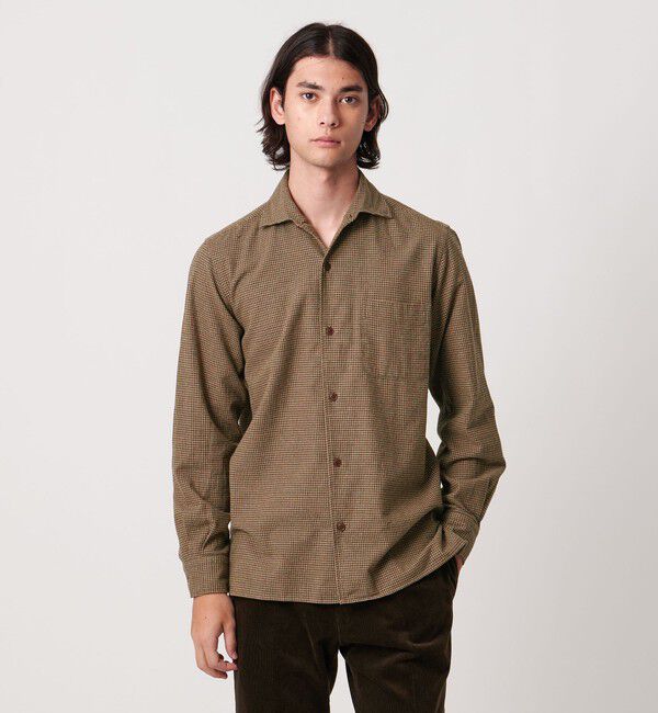 UNITED ARROWS「ALBIATE ブロックチェック ワンピースカラー シャツ」|シャツ・ブラウス|MOCA