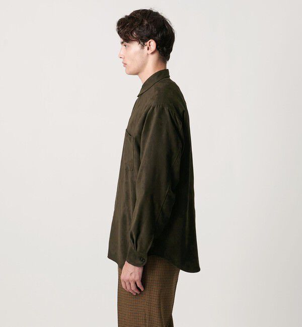 UNITED ARROWS「スエードライク レギュラーカラー オーバーシャツ」|シャツ・ブラウス|