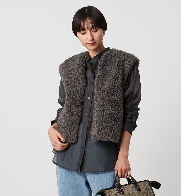 UNITED ARROWS「ファーライク ボア ベスト」|ベスト・ジレ|