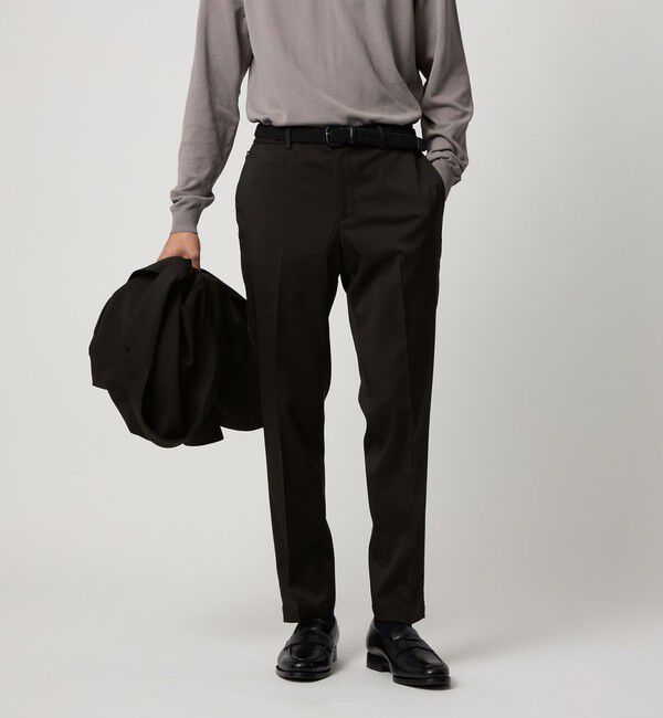 UNITED ARROWS「ハイツイスト ノープリーツ スラックス UA COZY ウォッシャブル 防しわ ヨコストレッチ」|スーツ|