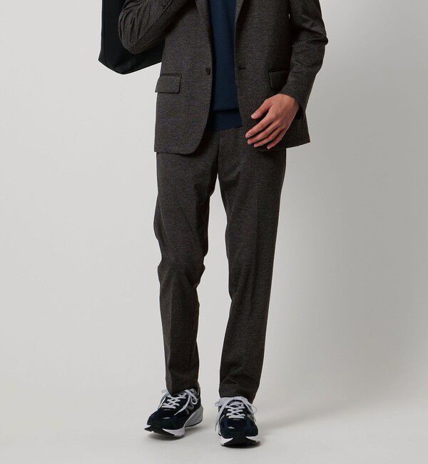 UNITED ARROWS「シャークスキン ジャージ ノープリーツパンツ UA COZY ウォッシャブル ストレッチ 防しわ」|スーツ|