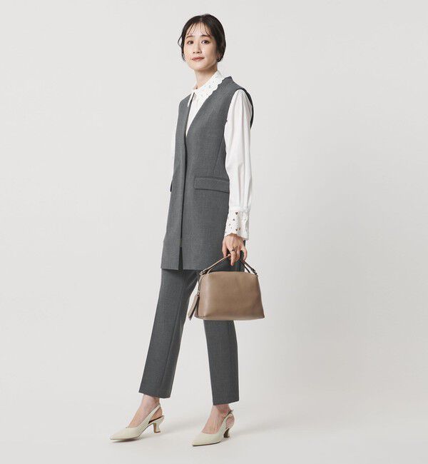 UNITED ARROWS「ダブルクロス ストレート パンツ ‐ウォッシャブル‐」|チノ|