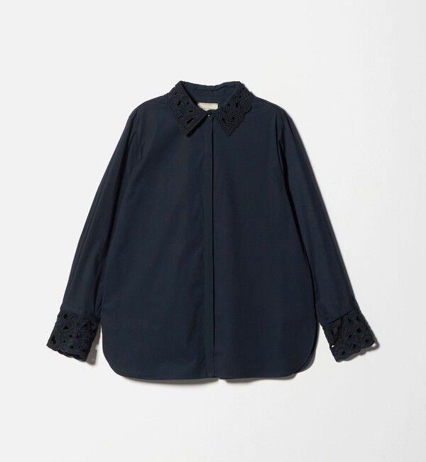 UNITED ARROWS「エンブロイダリー カラー シャツ ‐ウォッシャブル‐」|シャツ・ブラウス|