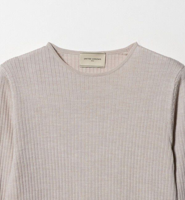 UNITED ARROWS「リブ クルーネック ニット」|ニット・セーター|