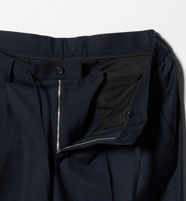 UNITED ARROWS「スリムテーパード サイドシャーリング 1プリーツ スラックス ストレッチ 防しわ」|スラックス|
