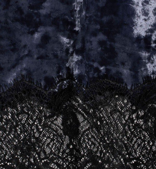 ASTRAET「＜ASTRAET＞ベロア/レース Uネックカットソー」|Tシャツ・カットソー|