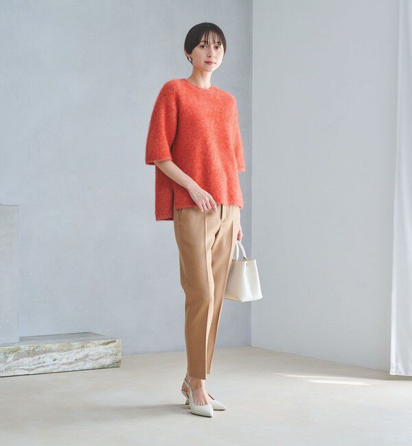 UNITED ARROWS「フォックスカシミヤ ハーフスリーブ Tニット」|ニット・セーター|