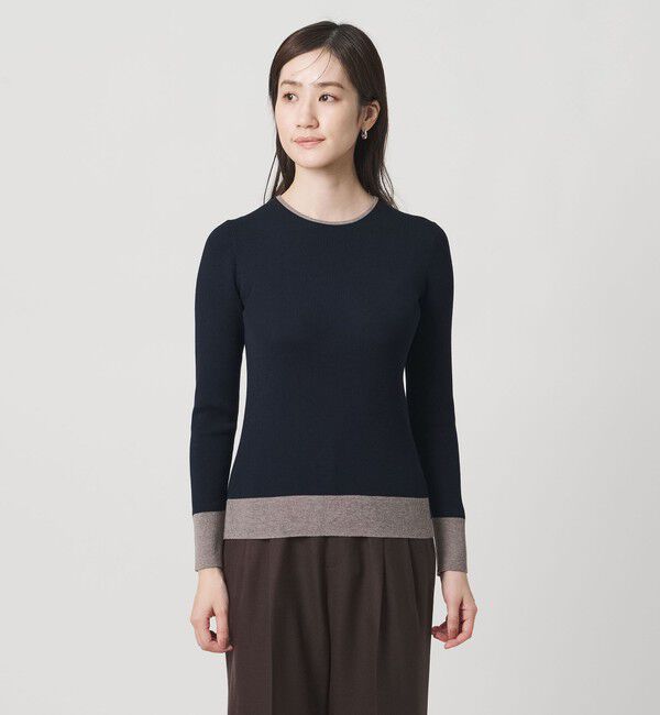 UNITED ARROWS「18G ウール リブ ニット」|ニット・セーター|