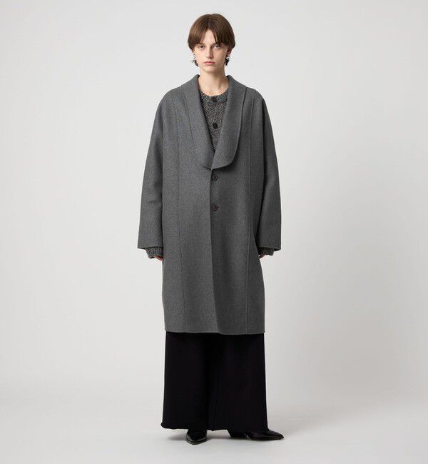 ASTRAET「＜ASTRAET＞スソタック ショールカラー リバーコート」|チェスターコート|