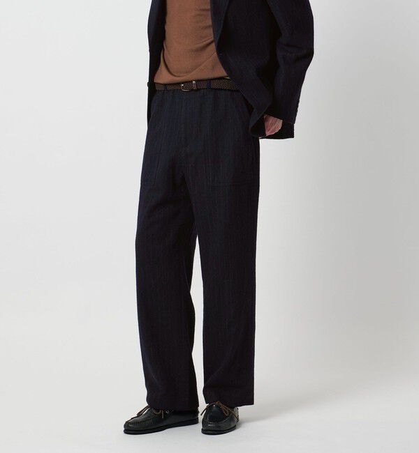 UNITED ARROWS「＜District＞シュリンク サージ ベイカースラックス」|スラックス|NAVY