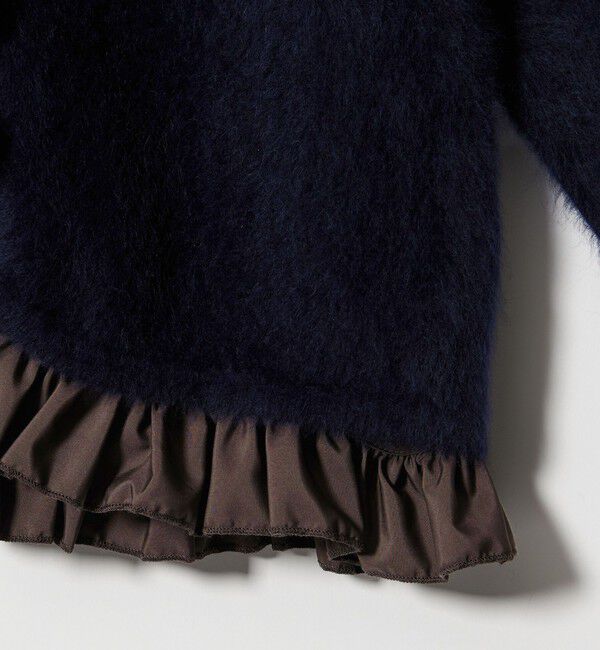 UNITED ARROWS「フォックスカシミヤ フリルコンビ カーディガン」|カーディガン|