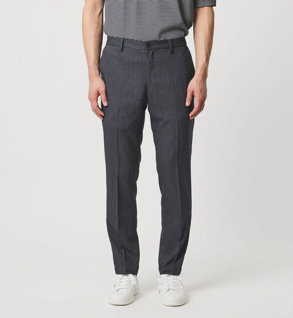 UNITED ARROWS「デニムライク ノープリーツ パンツ UA COZY　ウォッシャブル　ヨコストレッチ　防しわ」|スラックス|