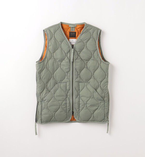 UNITED ARROWS green label relaxing「＜TAION＞ミリタリー Vネック ダブルジップ ダウンベスト」|ダウンベスト・ベスト|