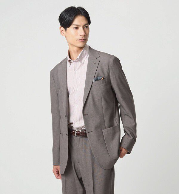 UNITED ARROWS green label relaxing「エブリット コットンオックス ストライプ スナップ ボタンダウン シャツ -イージーアイロン-」|シャツ・ブラウス|