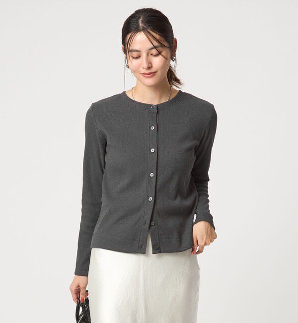 UNITED ARROWS green label relaxing「メランジ ブークレ 2WAY カーディガン」|カーディガン|DK.GRAY