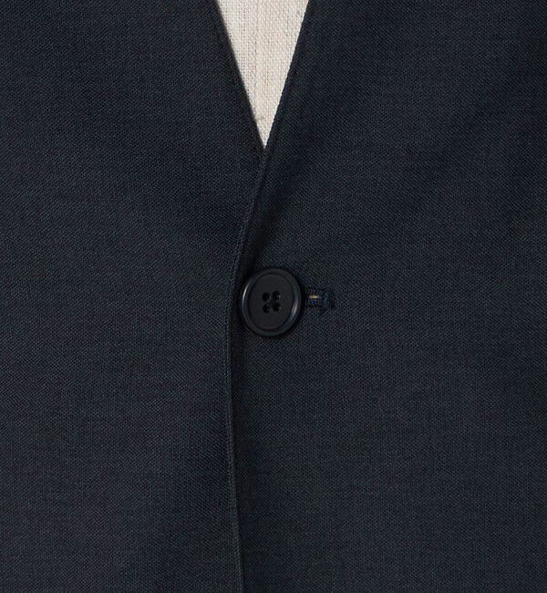 UNITED ARROWS green label relaxing「A+ ウールライク 1B ノーカラージャケット -ウォッシャブル・ストレッチ-」|ノーカラージャケット|